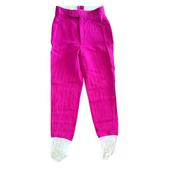 BOGNER | Vintage 80's Stirrup Wool Blend Ski Pants in Fuschia | Women's Size 10 - Picture 1 of 11